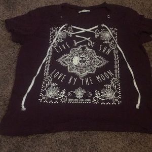 Hippie “live by the sun love by the moon” shirt
